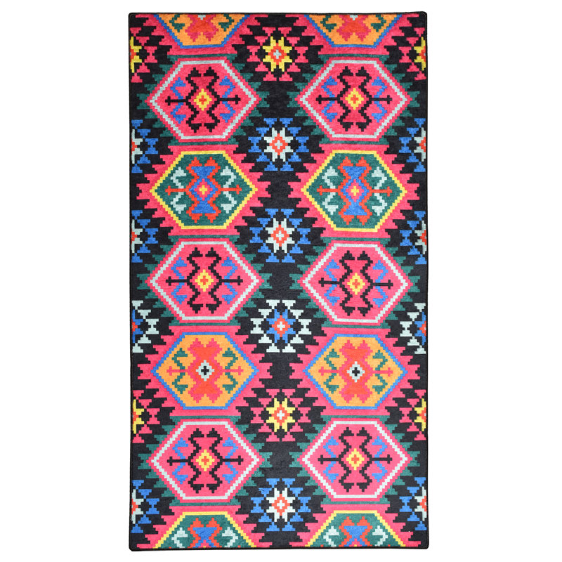Southwestern Shag Area Rug, Rectangle 99 x 198cm