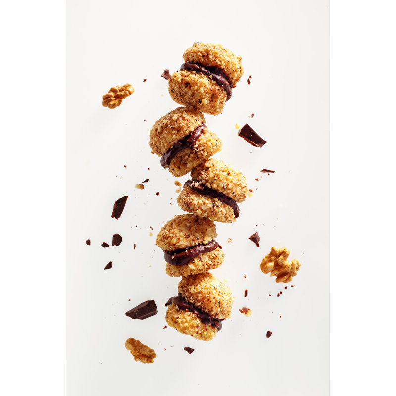 Cookies au chocolat et aux noix - Photographie sur toile tendue, H 18 po x l 12 po