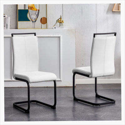Bamburgh 16.54" Top Leather Dining and Conference Chairs