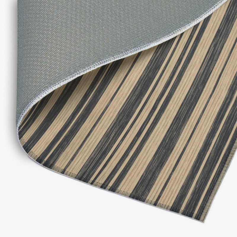 Tapis intérieur / extérieur brun HorizontalStripes, Rectangulaire 2 pi x 3 pi