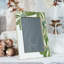 Cadre photo vert en émail, rectangle