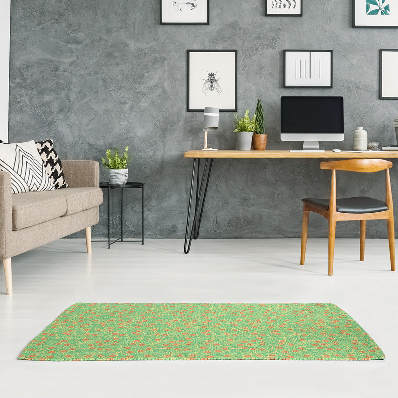 Chenille Floral Indoor Rug, Rectangle 5' x 7'
