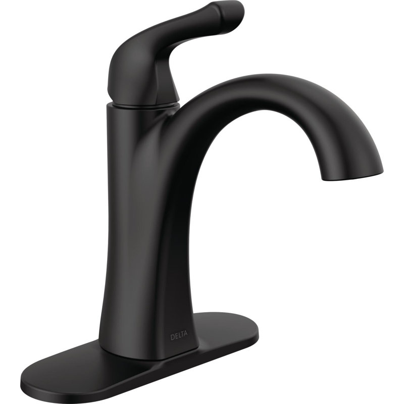 Robinet pour salle de bain Arvo, Noir mat