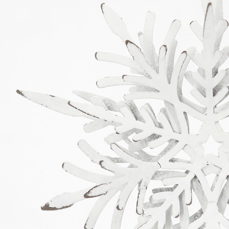 Ensemble de 6 crochets en forme de flocons de neige en fer, boules de Noël décoratives pour décorations de fêtes