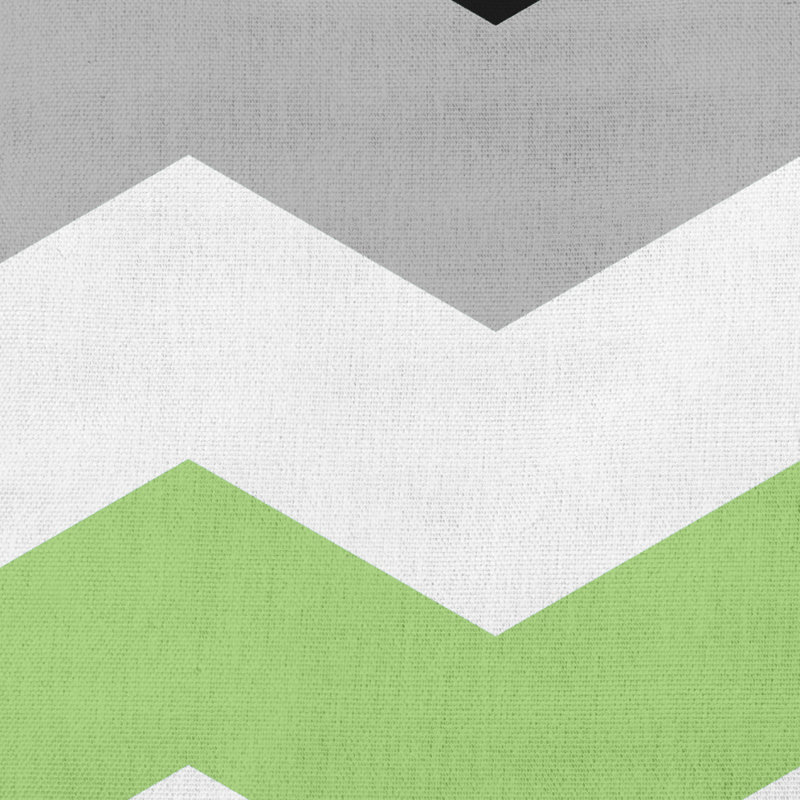 Coussin décoratif à chevrons, Vert, H 16 po x l 16 po
