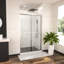 Porte de douche sans cadre Buecker l 48 po x H 76 po