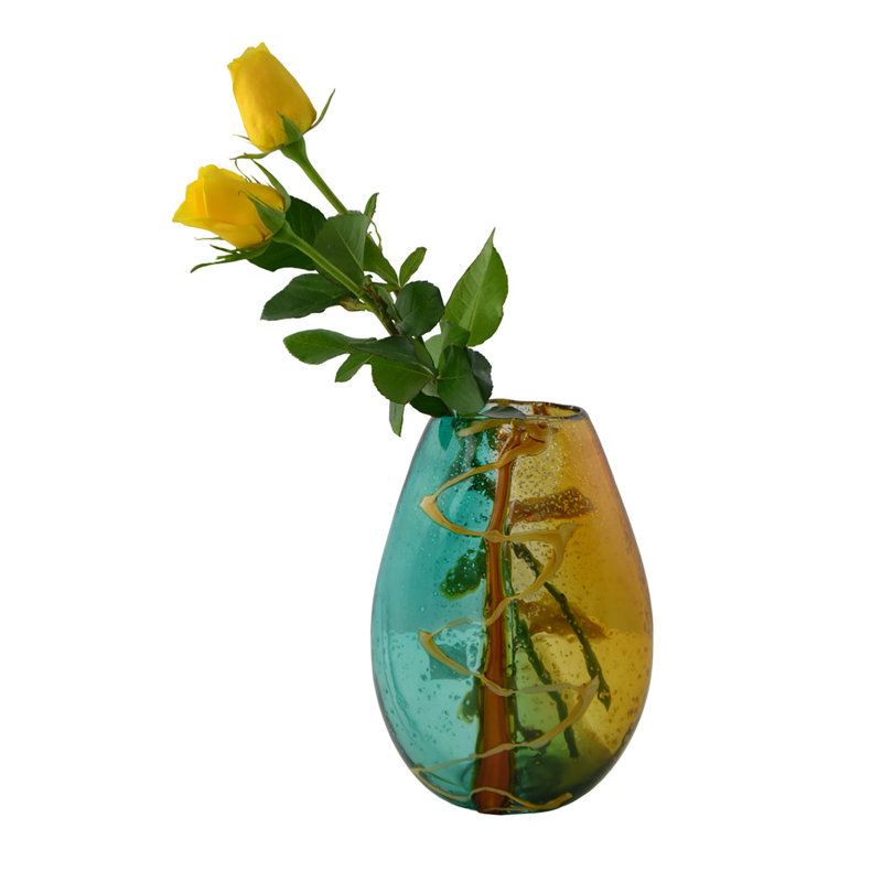 Vase en verre 10,5 po Ombre