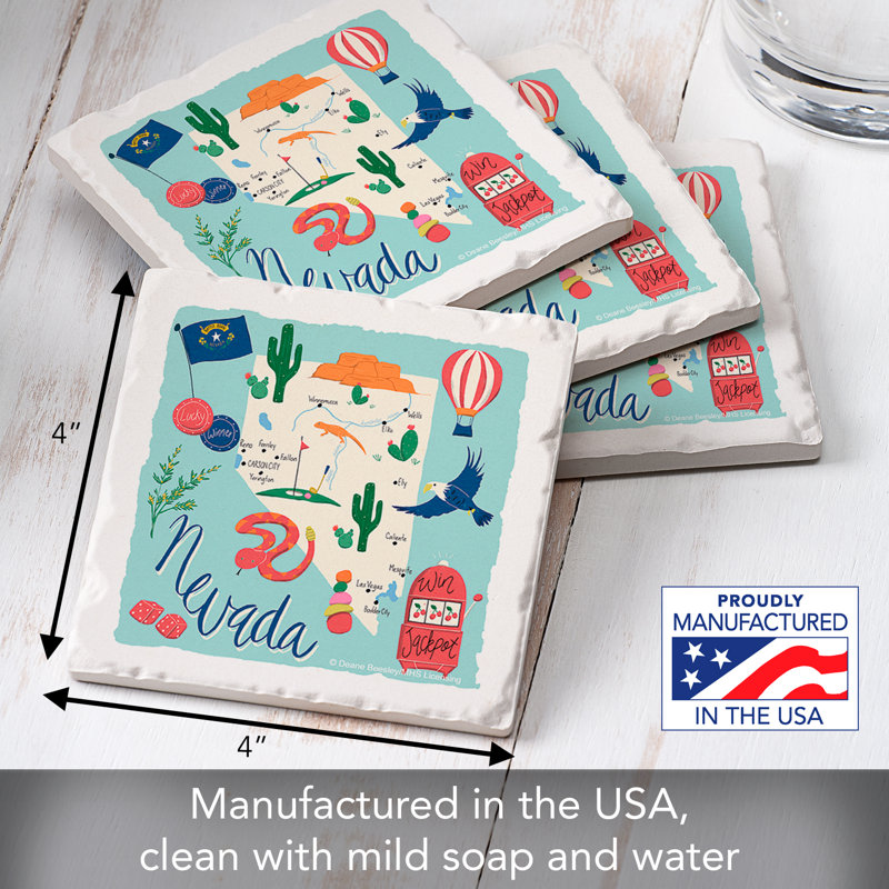 Ensemble de sous-verres 4 pièces Nevada Home