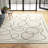 Ashaad Rectangle Geometric Handmade Tufted Wool Area Rug in Ivory-113317017