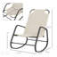 Chaise berçante d'extérieur confortable avec une conception à bascule lisse et durable pour la détente et les loisirs
