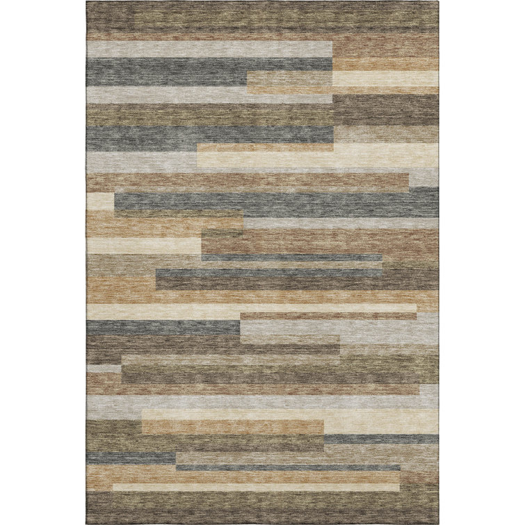 Premium Machine Washable Prisco Taupe Rug