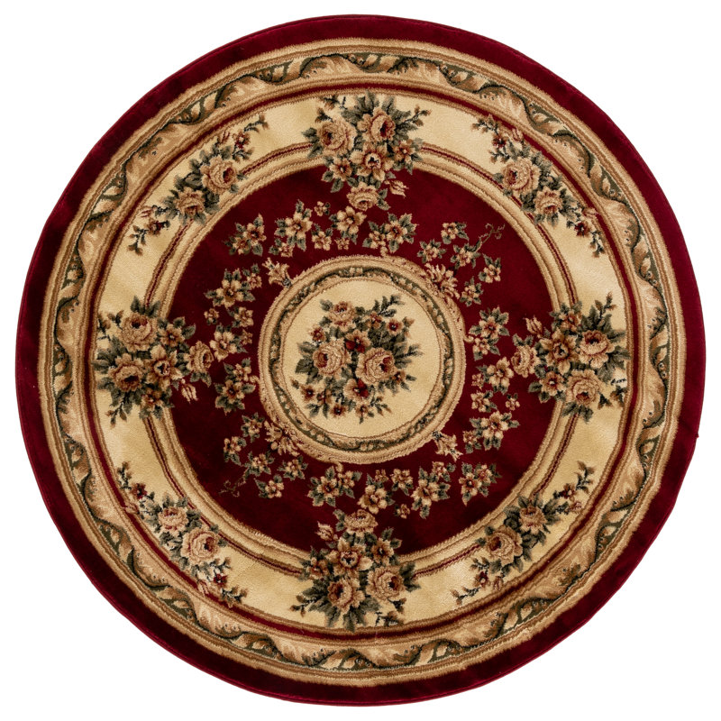 Tapis oriental Frasher Performance, Rond 5 pi 3 po, Red/Ivory