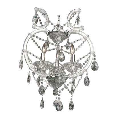 Lustre en cristal champagne 3 lumières Horsham