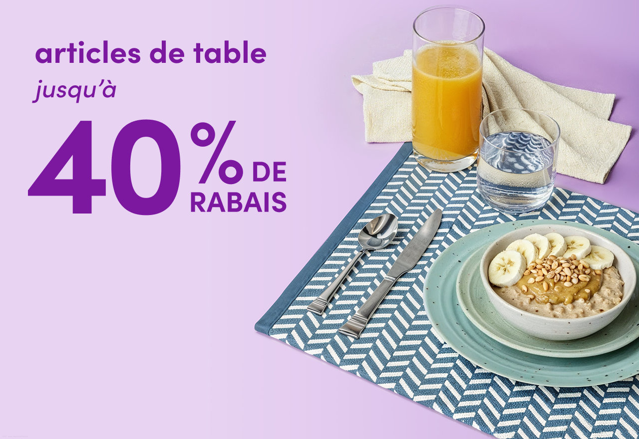 articles de table en solde