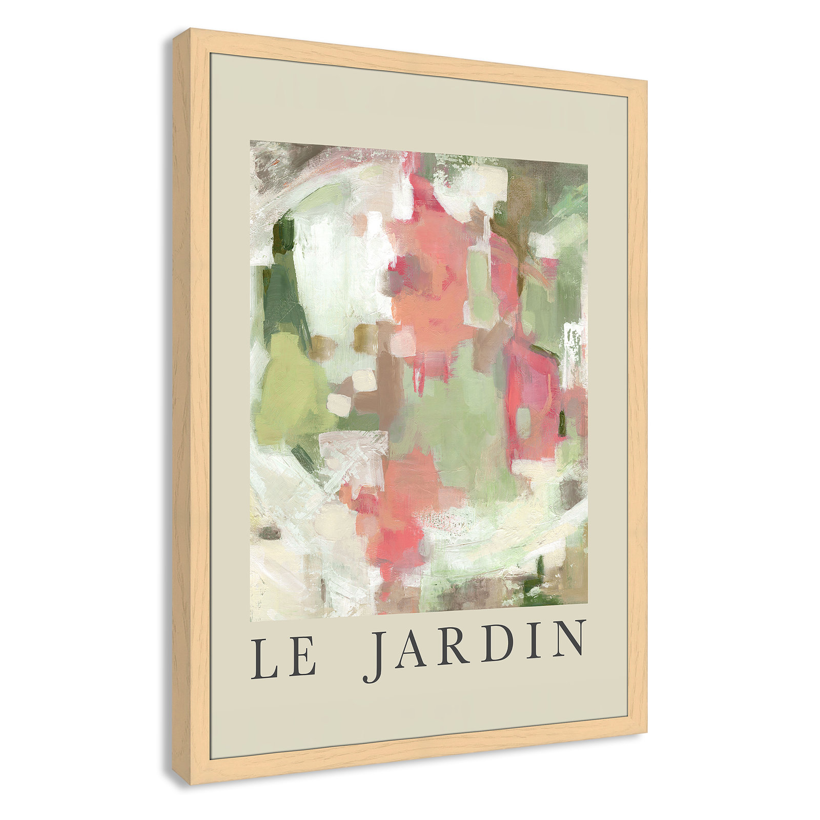Botanical Poster Collection " Le Jardin " by Carol Robinson, No, Natural Single Picture Frame, 49" H x 35" W x 1.25" D