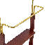 Cintre en acier inoxydable doré doré, portemanteau en bois massif de couleur noyer, hauteur de 68,9 pouces avec cloison en bois massif (une armoire pour plusieurs utilisations) W1151P276823