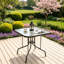 Table carrée d'extérieur en métal l 35,43 po x P 35,43 po