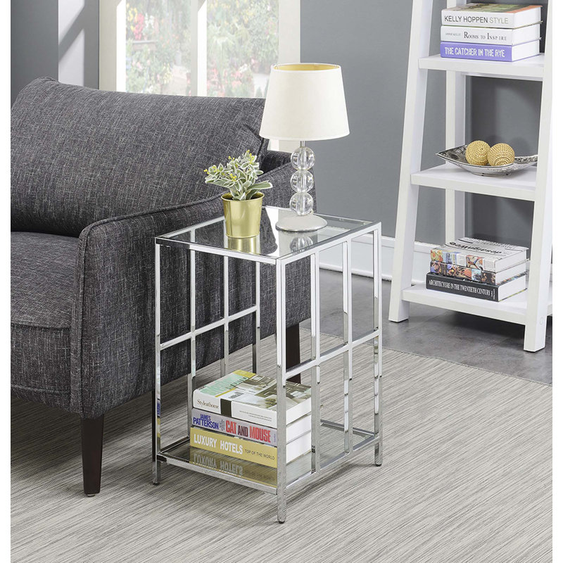 Meribelle Mission Glass End Table