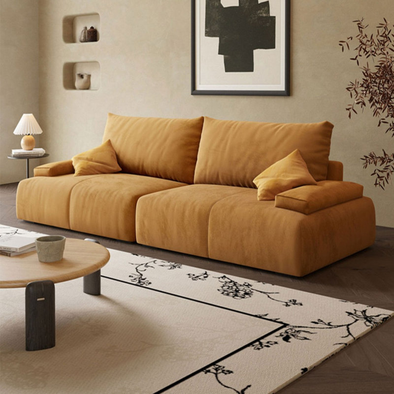 Causeuse-coussin modulaire orange 100% polyester, Orange