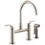 Litze® Bridge Faucet with Arc Spout and Side Sprayer