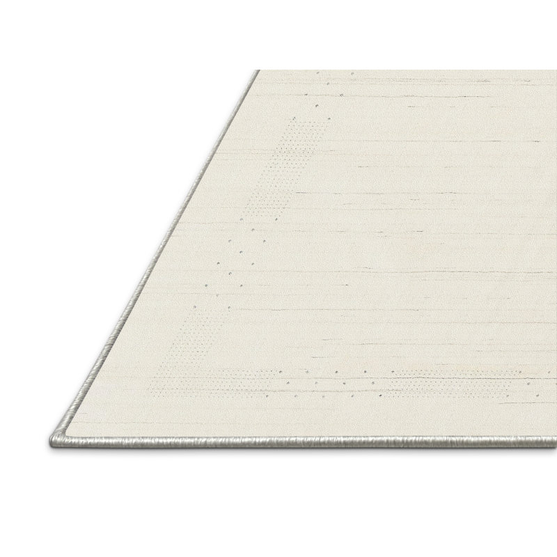 Tapis contemporain beige clair, Rectangle 5 pi x 7 pi