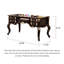 Bureau européen en bois sculpté avec plusieurs tiroirs de rangement-724589397
