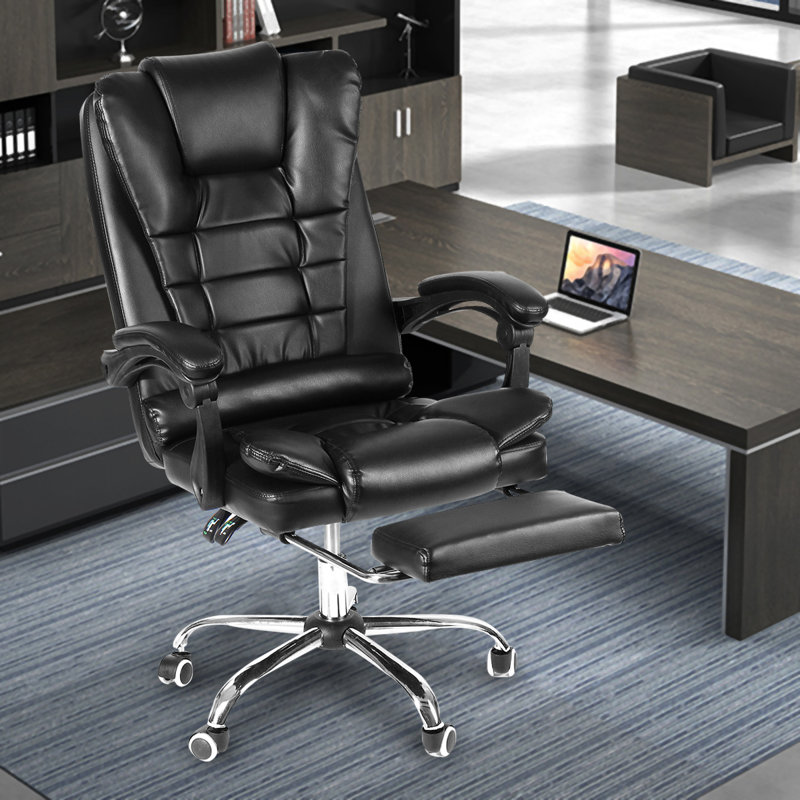 Latitude Run Wiktoria Adjustable Reclining Ergonomic Swiveling PC & Racing Game Chair with Footrest