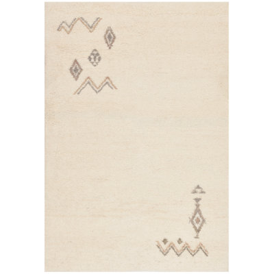 Hand Knotted Wool Cream Indoor Rug