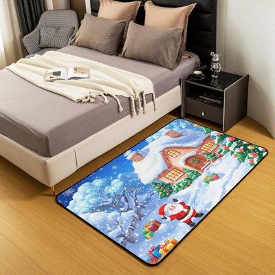 Tapis 2 pi x 3 pi pour enfants, tapis de salon Merry Christmas antidérapants