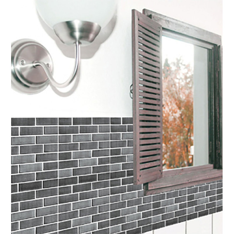 Panneau mural en PVC 12 po x 12 po Porpora, Gris