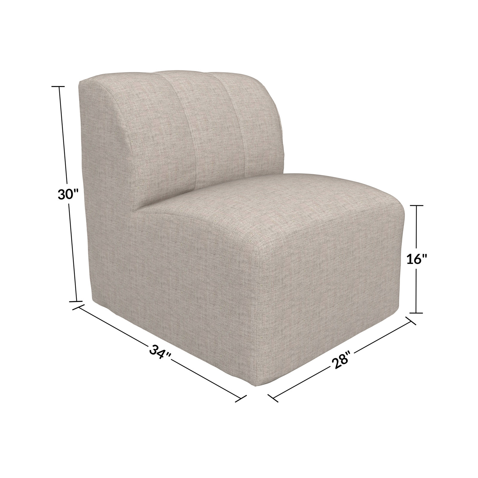 Praia Sunbrella® Patio Lounge Chair, Cast Silver Sunbrella®