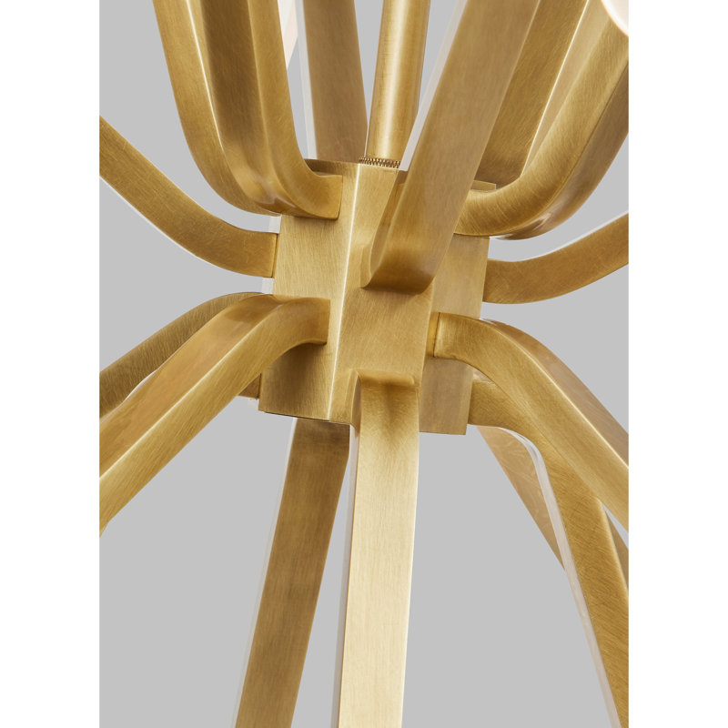 Belterra 16 - Light LED Chandelier, 28.4" H x 38" W x 38" D, Natural Brass