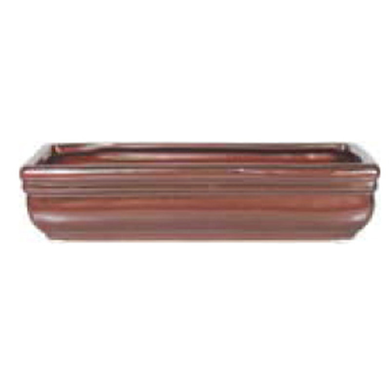 Soucoupe rectangulaire en céramique leonville, H 2 po x l 10 po x P 5 po, Bourgogne