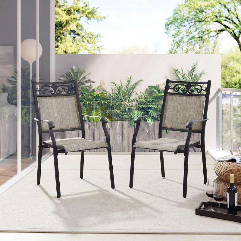 Premium All-Weather Wicker Outdoor Stacking Dining Armchair