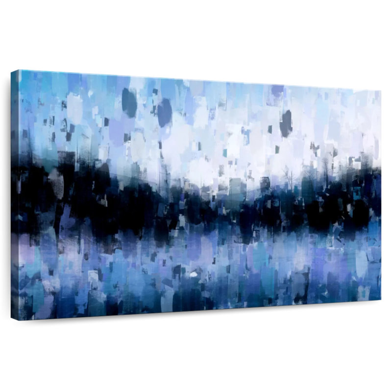 Avery Abstract Navy Blue, 20'' H X 30'' W