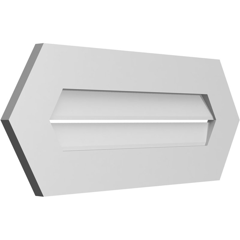 Évent horizontal fonctionnel à pignon en uréthane à surface horizontale Signature, H 12 po x l 30 po x P 1 po