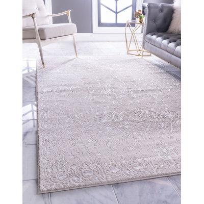 Tapis beige à motif oriental Anah