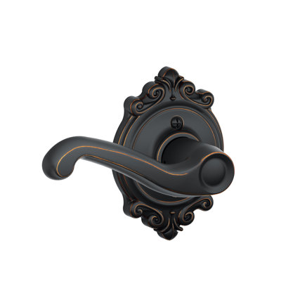 Flair Lever with Brookshire Trim Non-Turning Lock