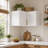 Space-Saving Corner Storage Cabinet with 2 Doors, Wall-Mount or Floor-Mount Design, Large Shelf Organizer for Bathroom, Bedroom and Living Room