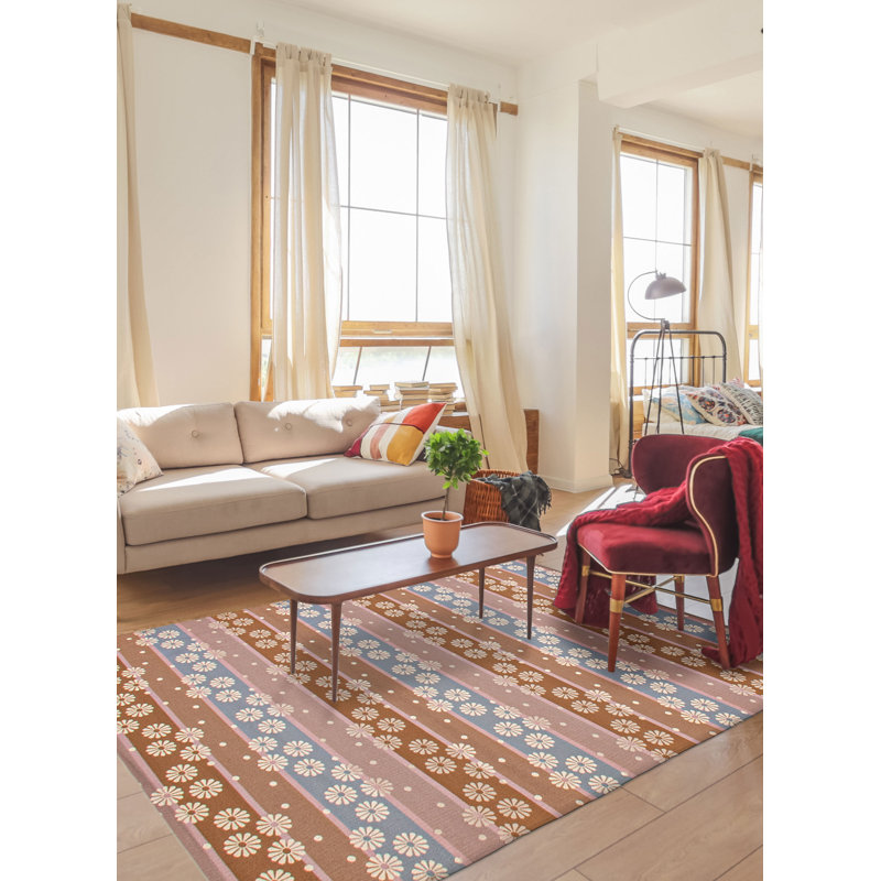 Tapis rectangulaire en coton 4 pi 4 po x 6 pi 8 po Anary