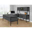 Bureau d'ordinateur, L 48 po, travail, bureau à domicile, qualité commerciale, stratifié gris, contemporain, moderne