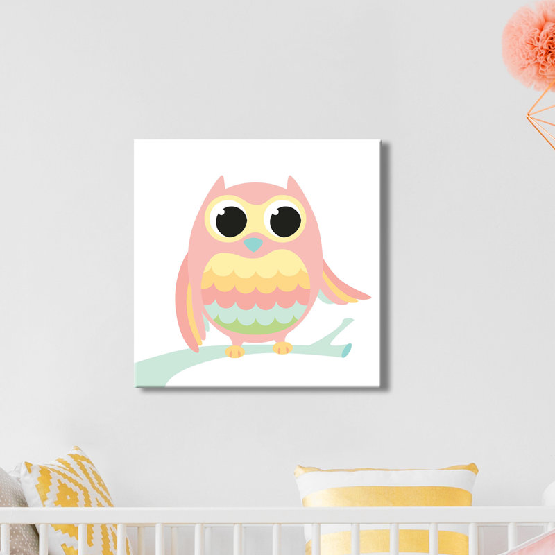 « fun aime hibou »-impression, Toile tendue, H 16 po x l 16 po x P 1 po