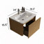 Meuble-lavabo rayé 24 po avec lavabo en céramique blanc, meuble-lavabo mural flottant pour salle de bain, pré-assemblé-120330155