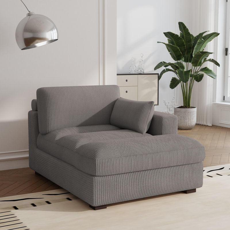 Bentura Chaise Lounge, Light Grey, Right Hand Facing