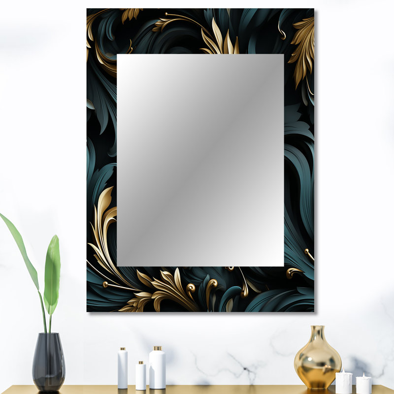 Wyckhoff - Large Wall Mirror On Metal, 40 po x 30 po