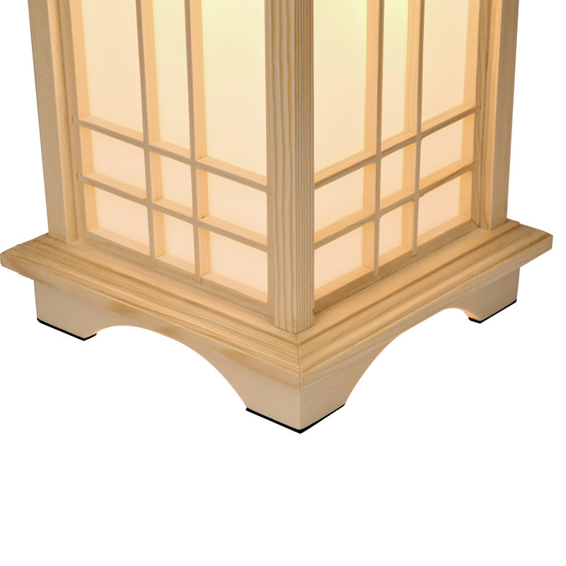 1-Light Solid Wood Desk Lamp, 17.71" H x 9.44" W x 9.44" D