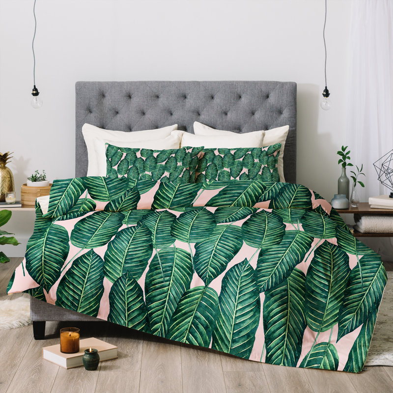 Coastal Polyester Floral Comforter, Queen Comforter  