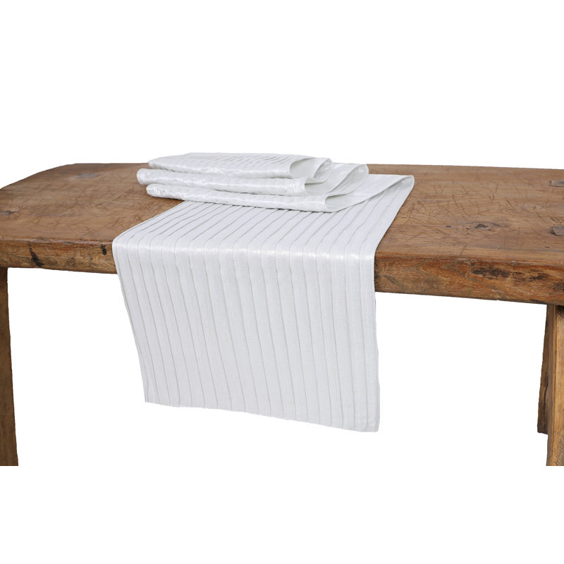 Chemin de table Randi, Blanc argenté