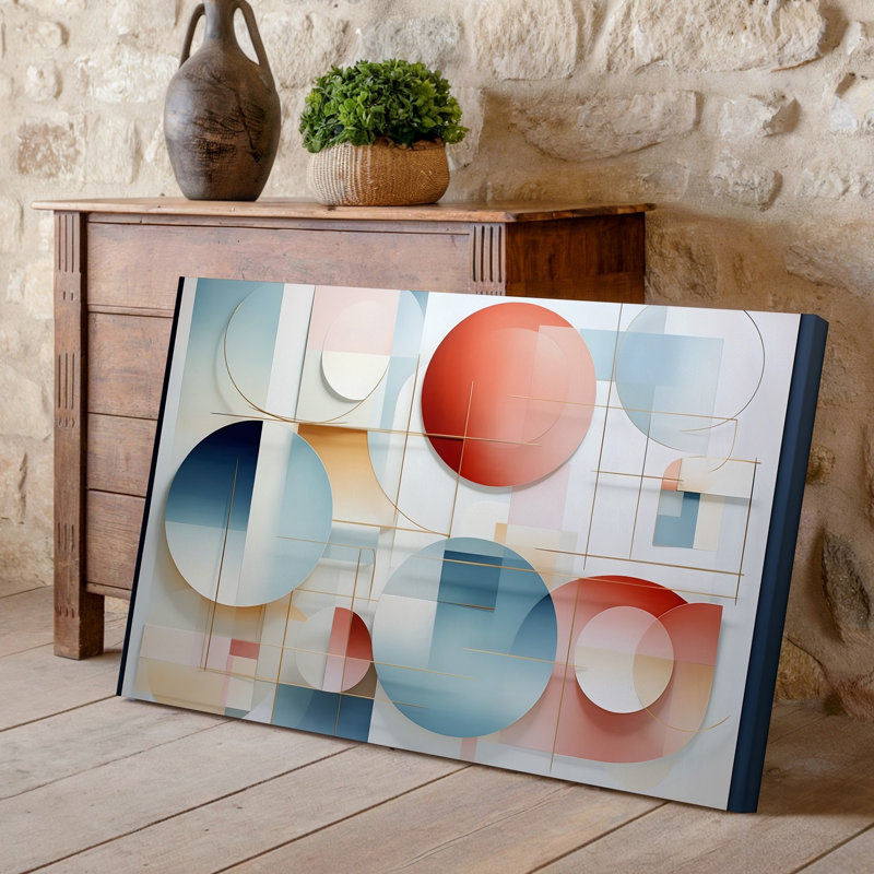 Reproduction d'art sur toile, "Art abstrait" inspiré du cubisme, H 9 po x l 12 po