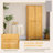 Shieda 67" Pinewood Kitchen Pantry Storage Cabinet, Freestanding Cabinets with Doors and Shelf Adjustability, Soft-Close Mechanism, Living Room & Dining Room Furniture-256679495
